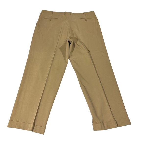 Brioni Cannes Italy Made Tan 100% Wool Pleated Cuffed Suit Dress Pants Sz 42x29 - Picture 9 of 11